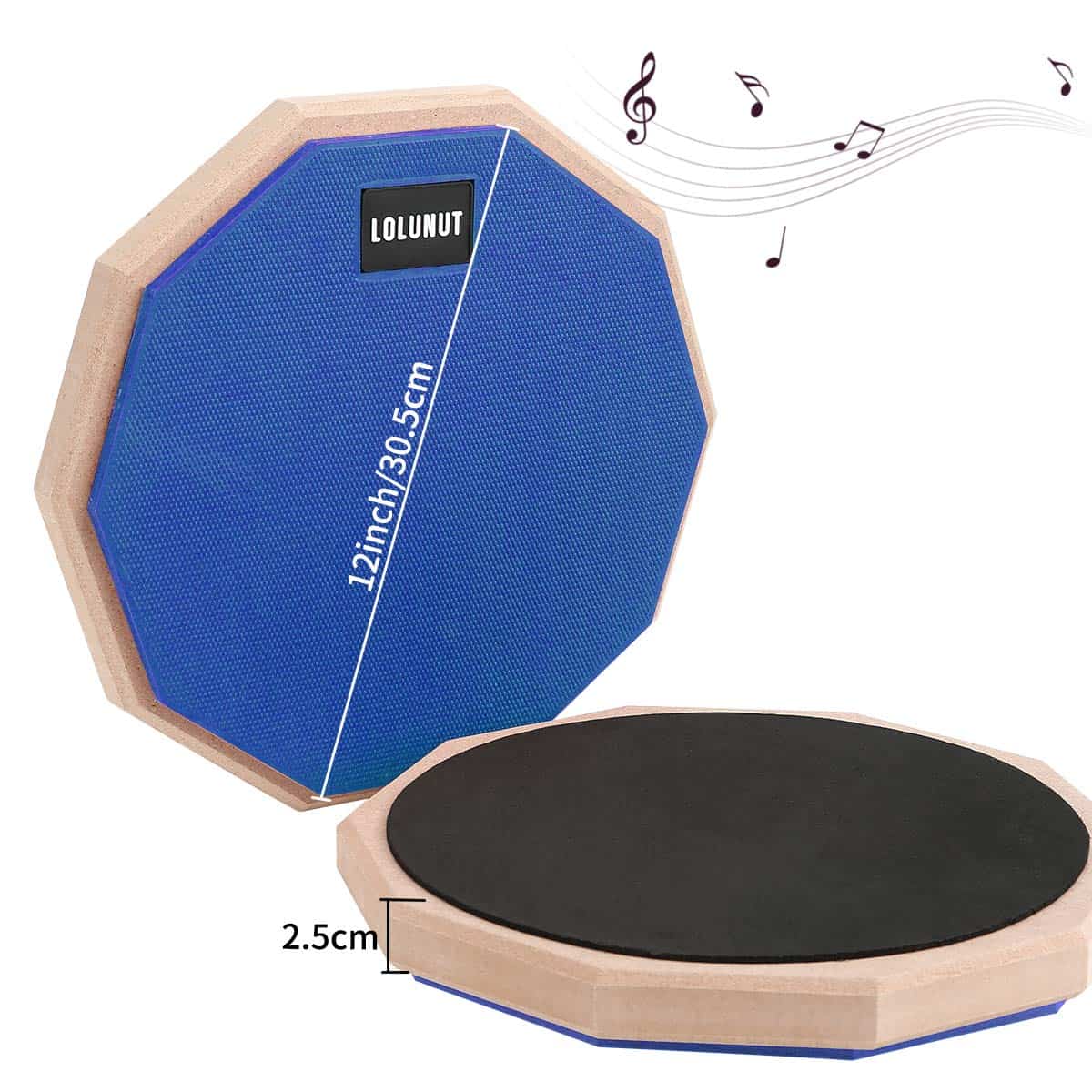 LOLUNUT 12 Pulgadas Silent Drum Pad, Parche de Práctica de - Imagen 3