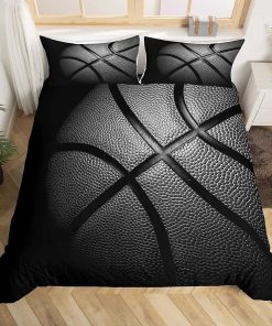 Juego de Funda de Edredón King con Patrón de Baloncesto 3D