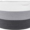Cesta Grande de Cuerda de Algodón de 24" x 24" x 17" Tamaño