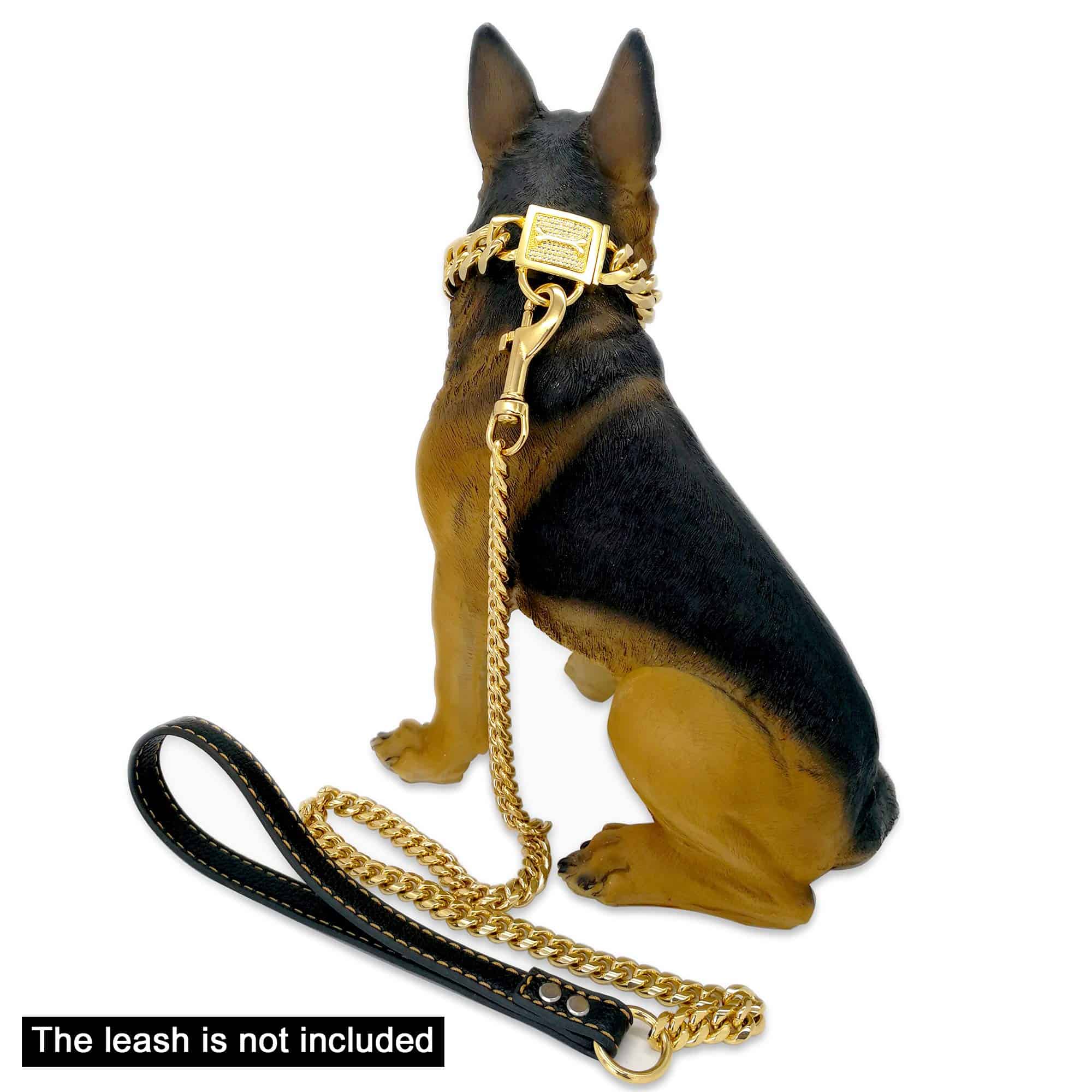 Collar de cadena para perros GZMZC con candado de circonio - Imagen 8