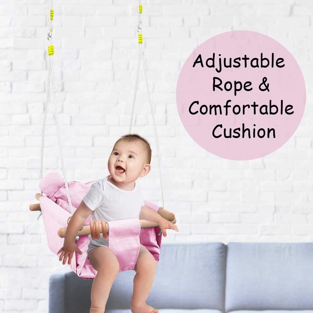 Asiento de columpio colgante de lienzo para bebé, asiento - Imagen 3