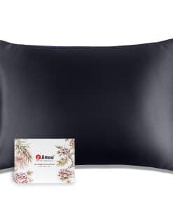 Funda de Almohada 100% Seda de Morera para -Gris Oscuro