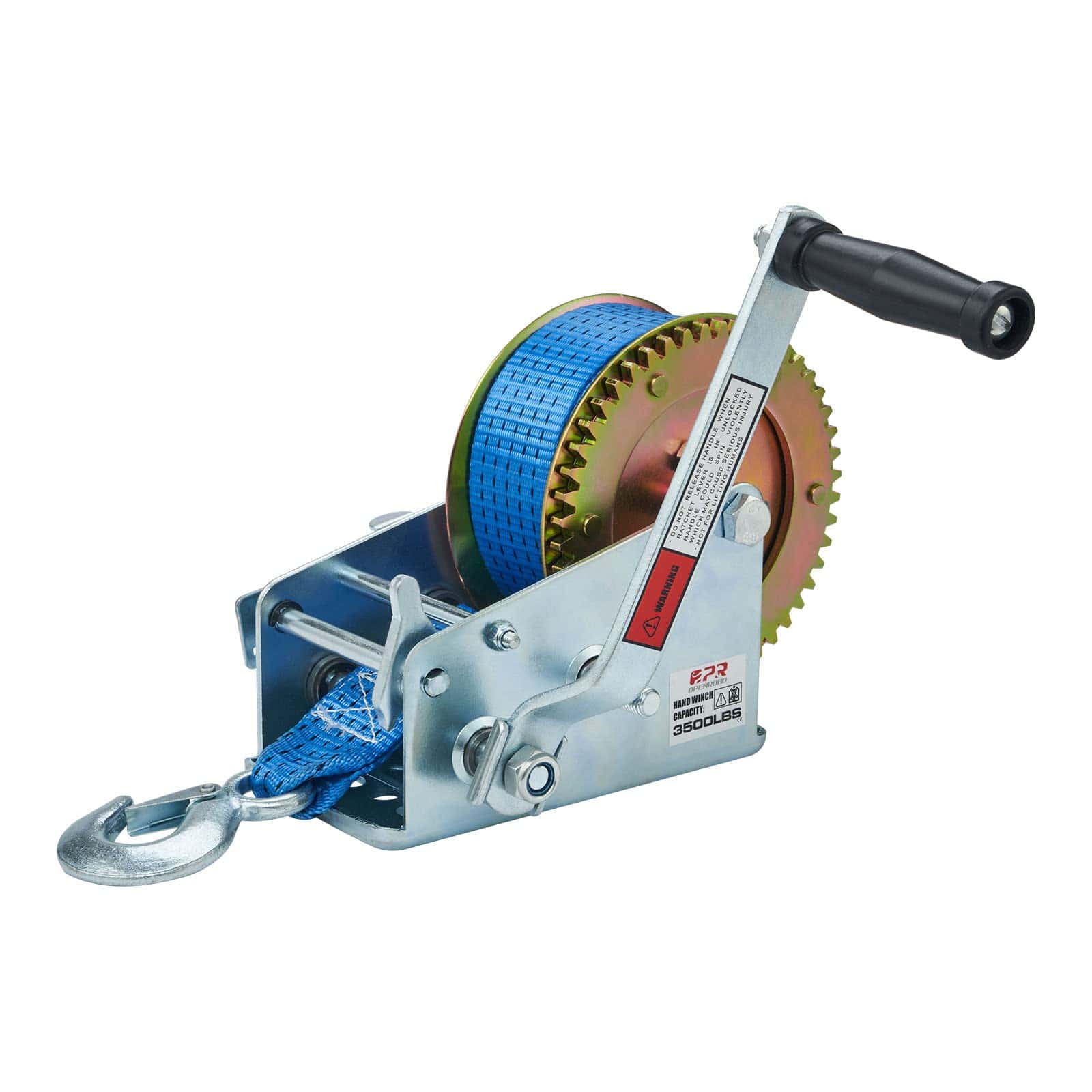 WINCH de barco OPENROAD 3500lbs, WINCH manual con correa