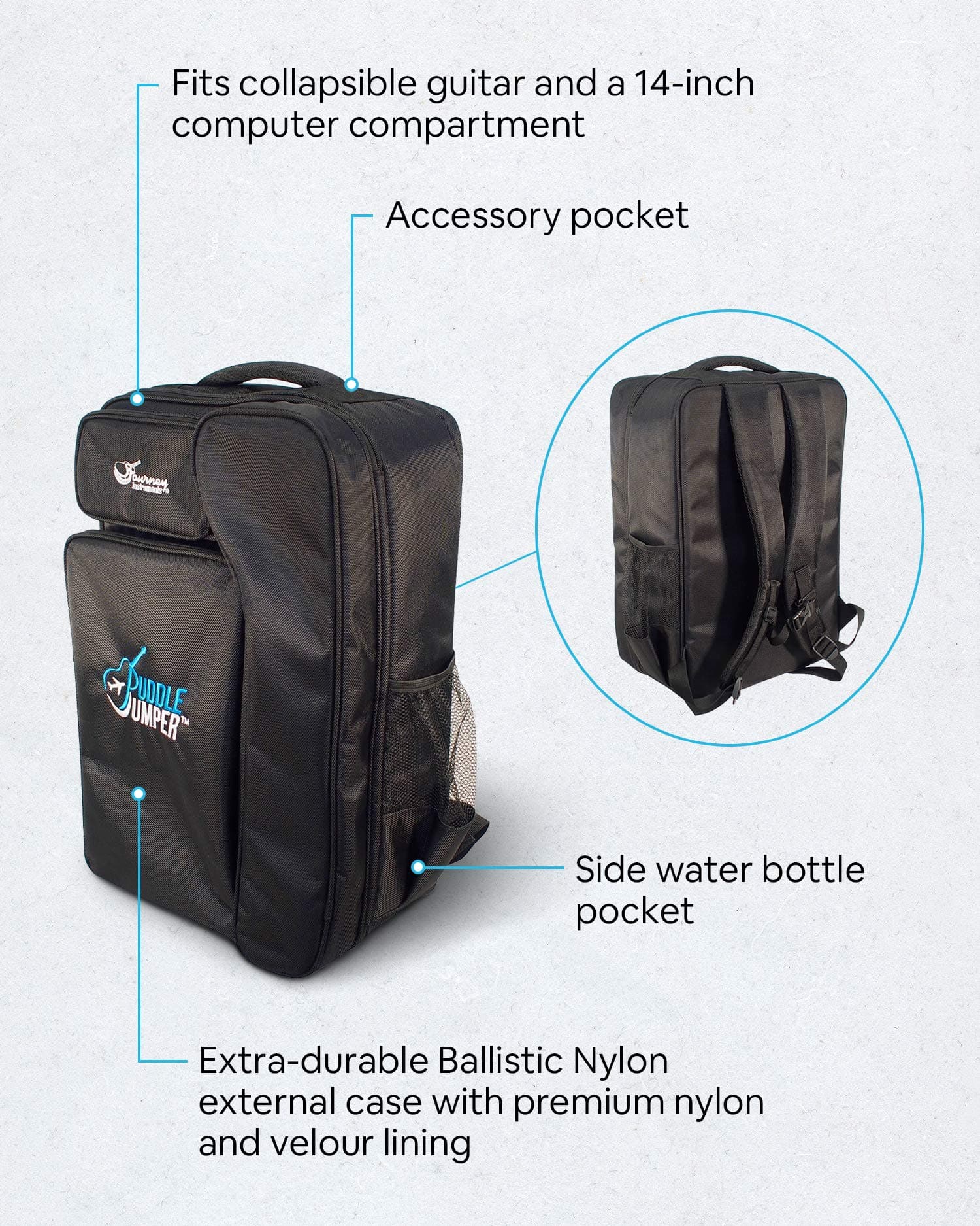 Guitarra de Viaje Journey Instruments Solid Sitka - PJ410N - Imagen 4