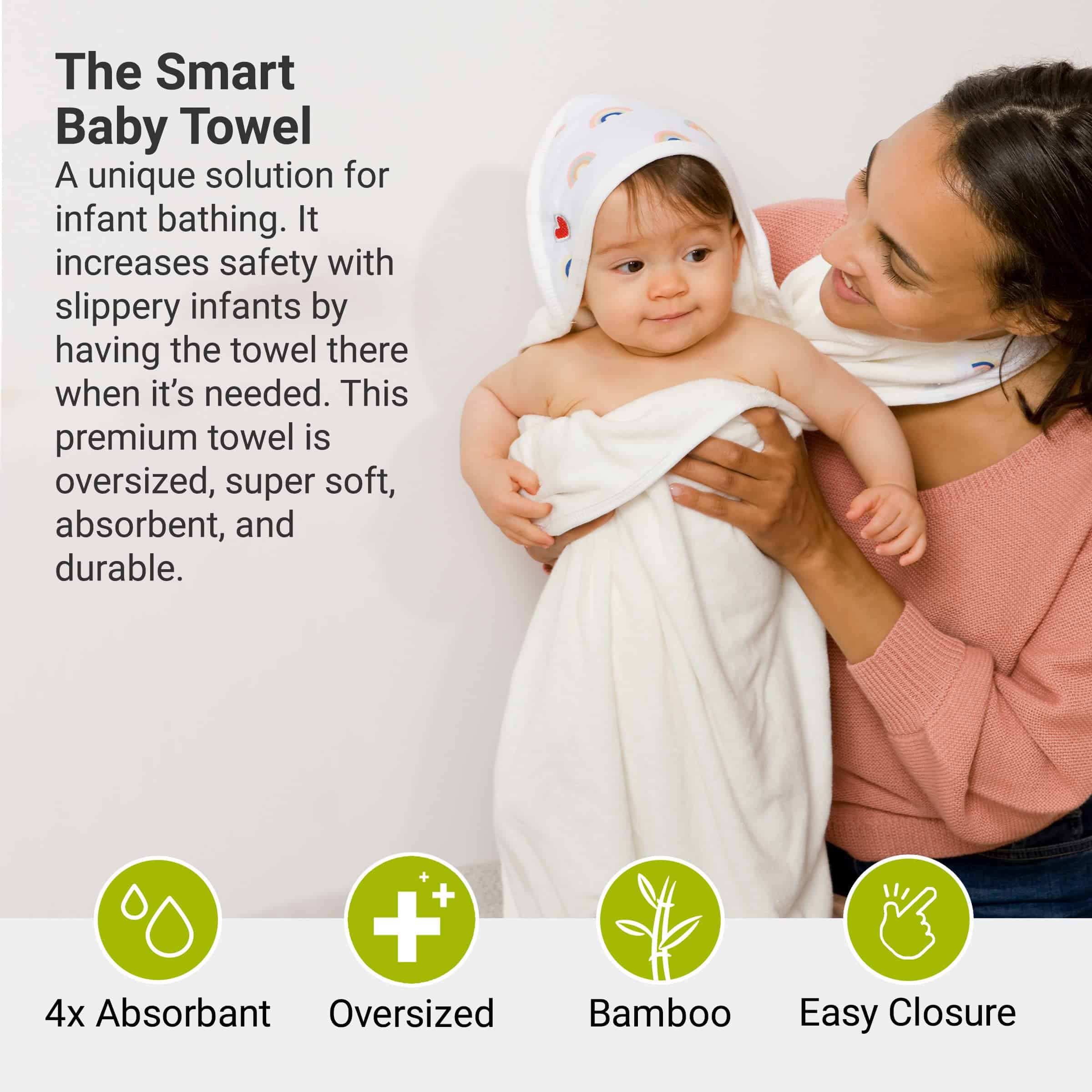 Toalla de bebé inteligente extra grande BabyToLove | Los - Imagen 3