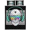 Juego de Colcha Acolchada Music Skull SHOMPE para Cama