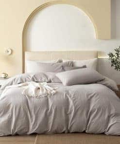 Juego de Funda de Edredón de Algodón Lavado al 100% JIYUAN,