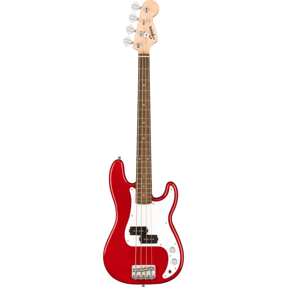 Bajo Squier Mini Precision, Dakota Red, Diapasón de Laurel