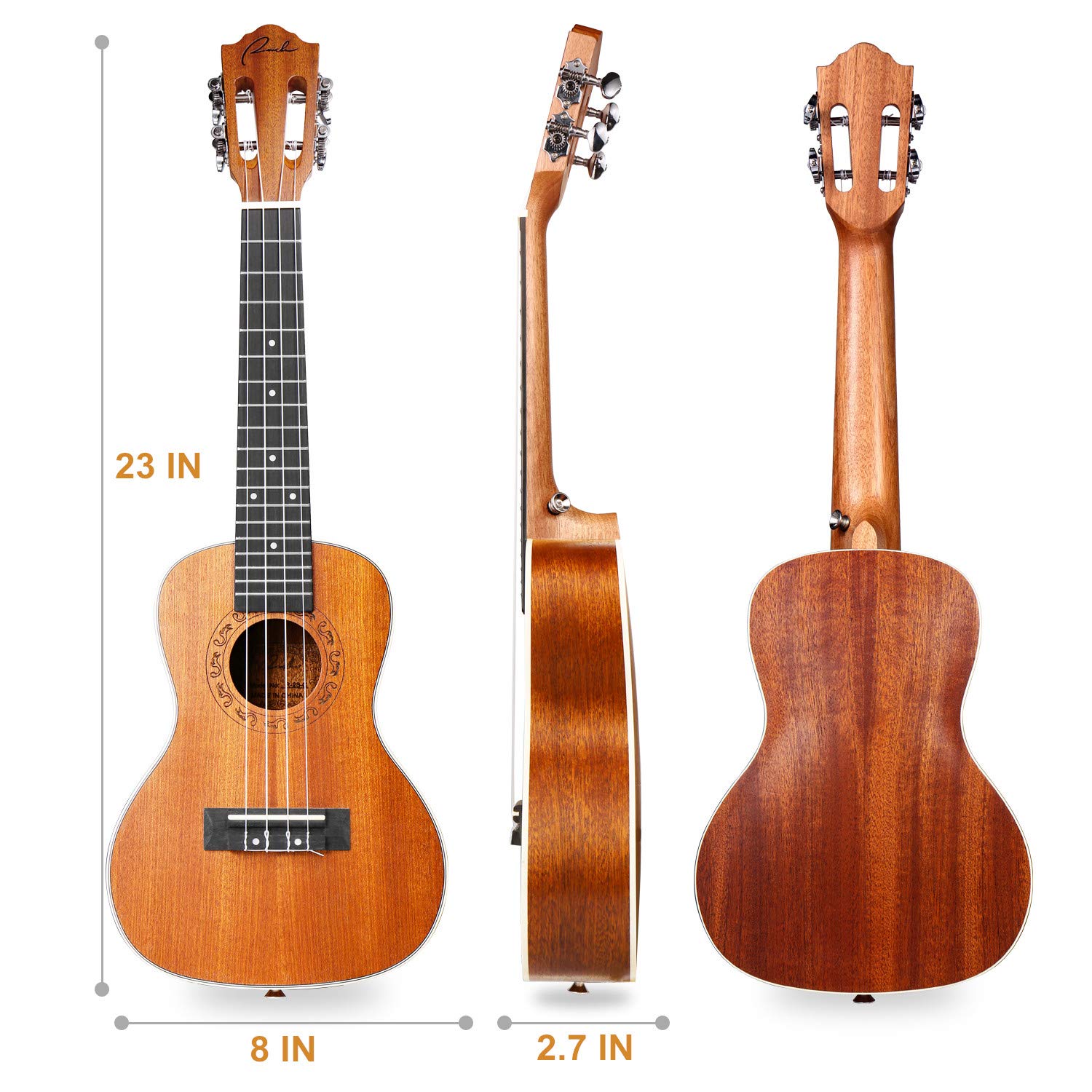 Ukelele Ranch Concert 23 pulgadas Instrumento clásico con - Imagen 3