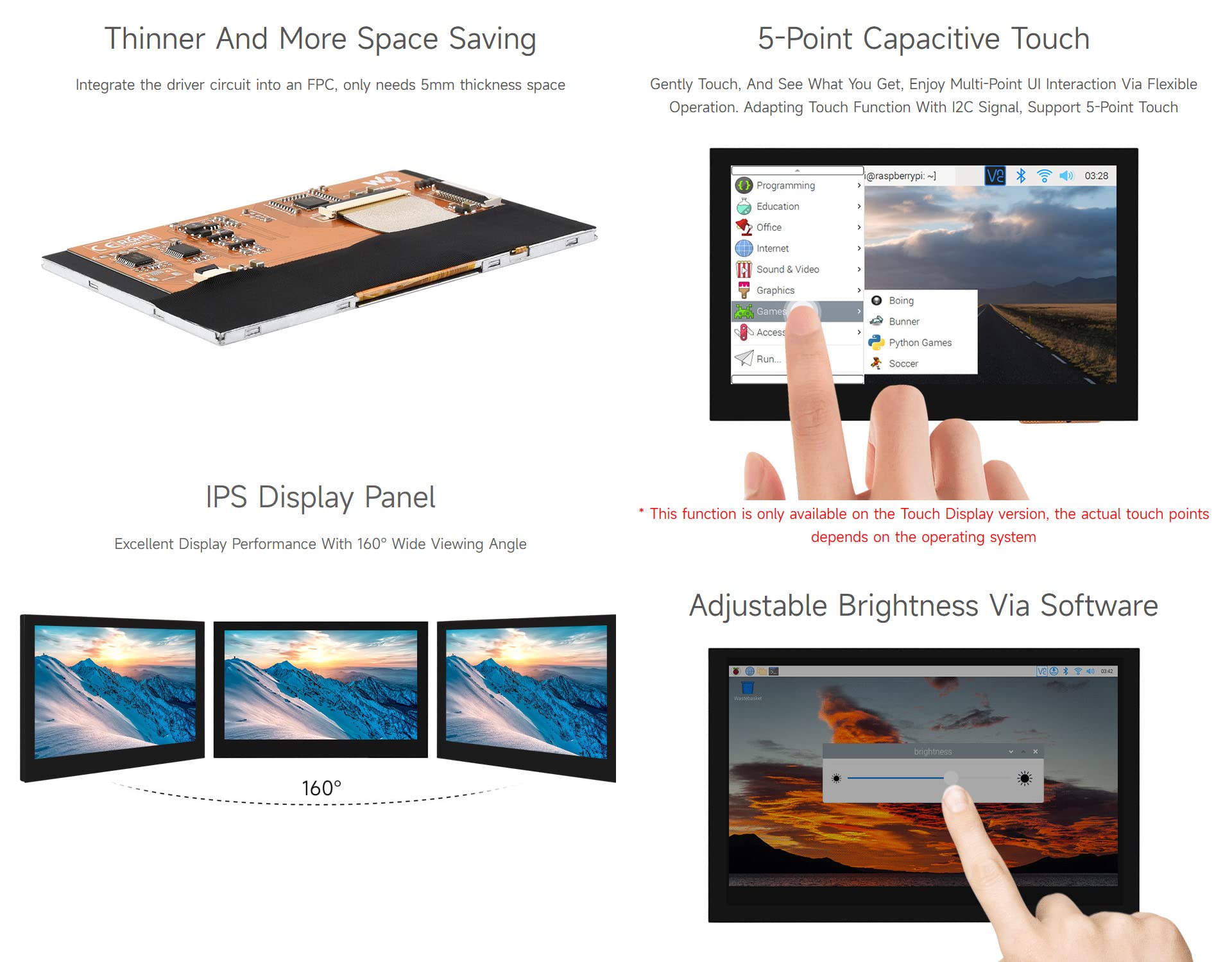 Pantalla DSI waveshare de 4.3 pulgadas, Resolución de 800 - Imagen 7