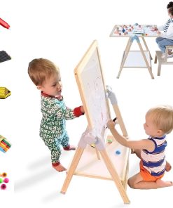 QZMTOY Kids Art Easel, Set de Caballete de Arte Deluxe para