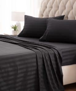 Juego de Sábanas a Rayas SLEEP ZONE en Tamaño King - Sábana