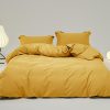 Juego de edredón Houseri Mostaza Amarillo Tamaño King