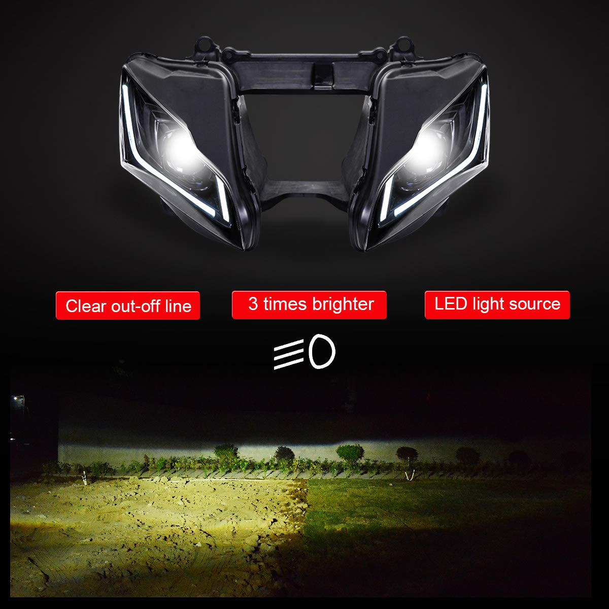 Ensamblaje de Faro LED para Ninja ZX-10R 2016-2020, Faro - Imagen 6