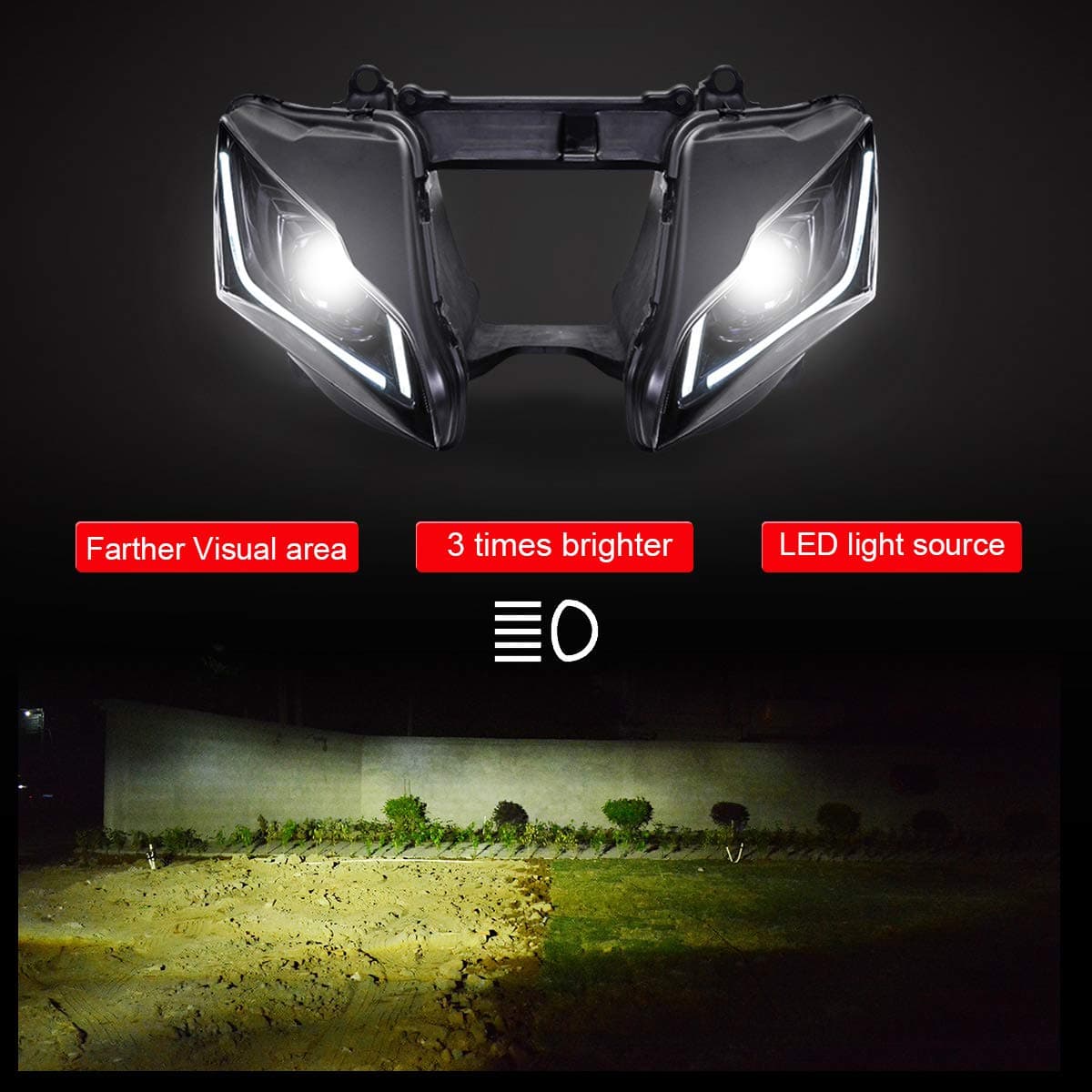 Ensamblaje de Faro LED para Ninja ZX-10R 2016-2020, Faro - Imagen 7