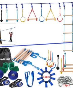 TUAHOO Ninja Warrior Obstacle Course for Kids Backyard,