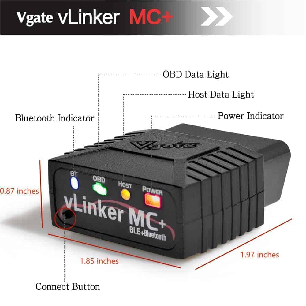 Vgate vLinker MC+ Escáner de Diagnóstico de Coche OBD2 - Imagen 3