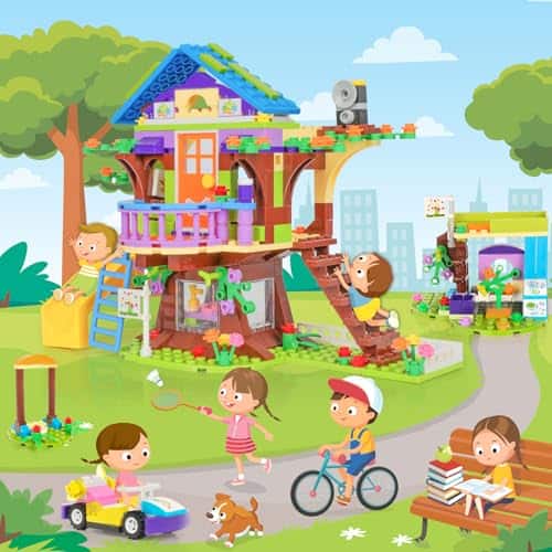 1274 Piezas Kit de Construcción de la Casa del Árbol y - Imagen 8