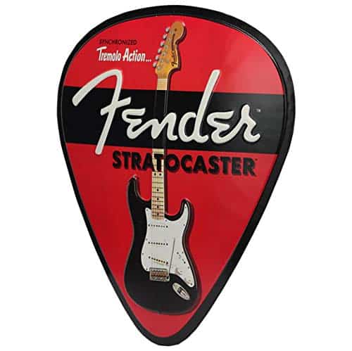 Letrero de Metal de Púa de Guitarra Fender Stratocaster de - Imagen 3