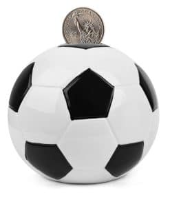 Alcancía de Cerámica Grande de Fútbol para Niños, Caja de