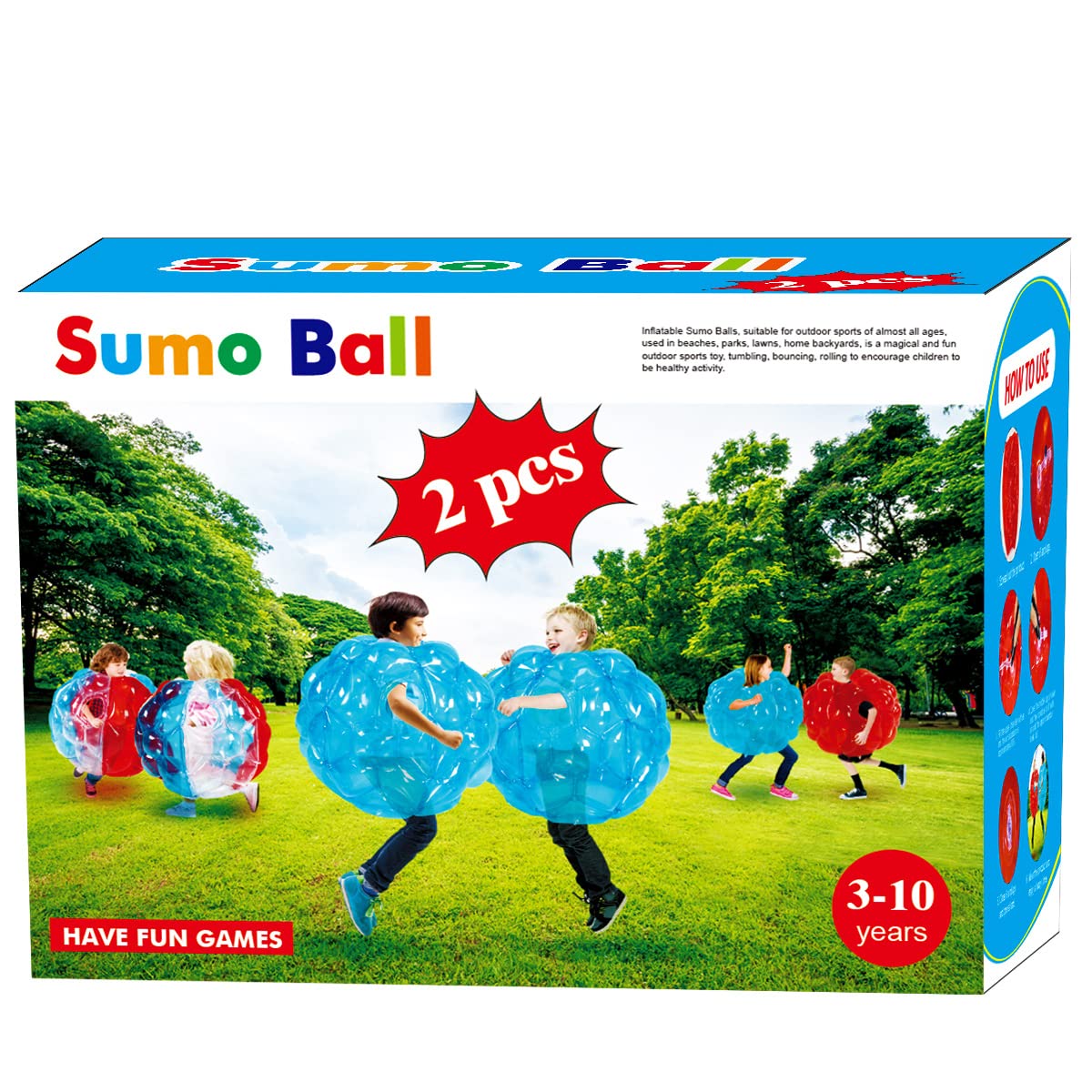 2 PC Kids Sumo Balls, Bumper Bounce Ball for Kids, Sumo - Imagen 3