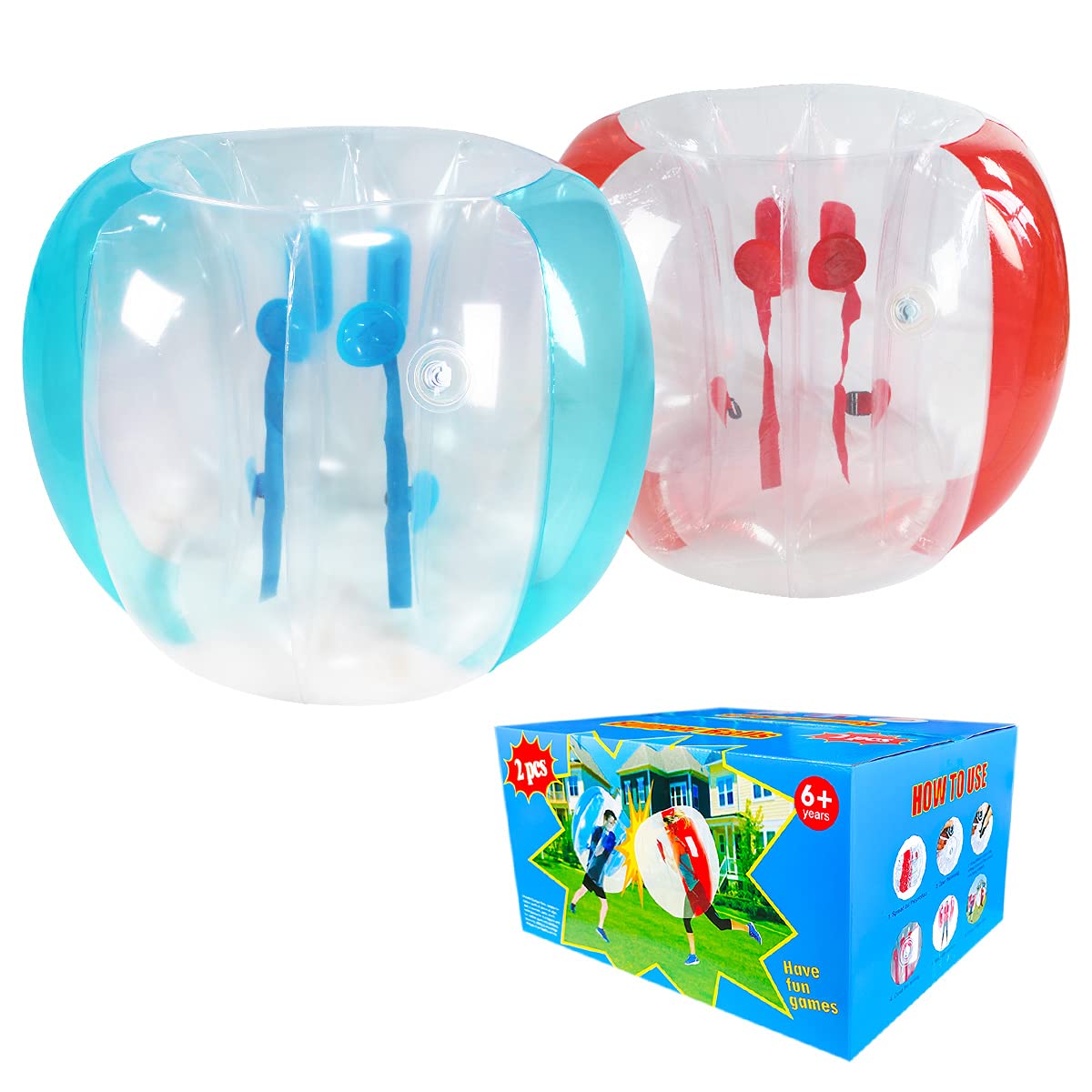 SUNSHINE-MALL 48 pulgadas 2 piezas Bumper Sumo Ball para - Imagen 10