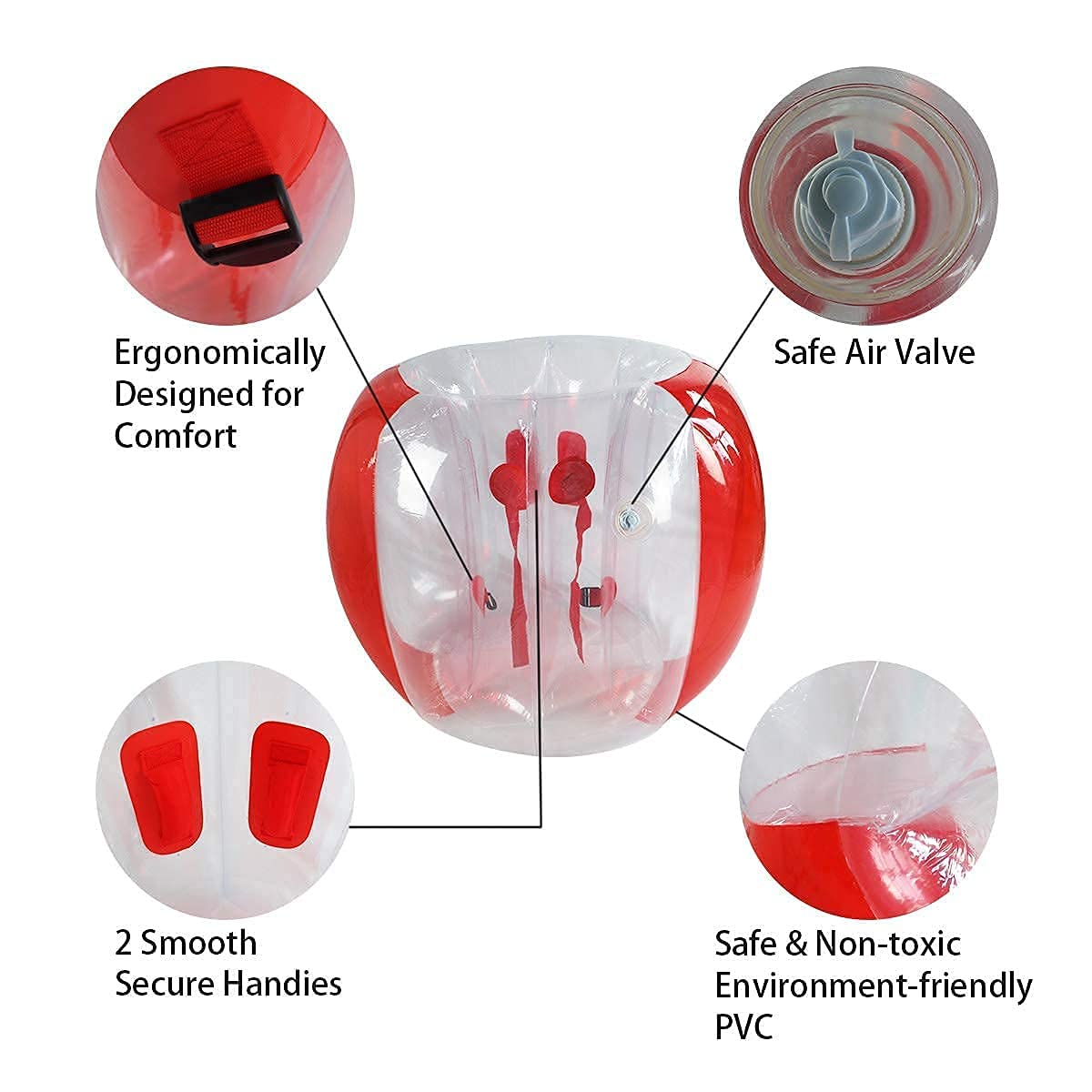 SUNSHINE-MALL 48 pulgadas 2 piezas Bumper Sumo Ball para - Imagen 7