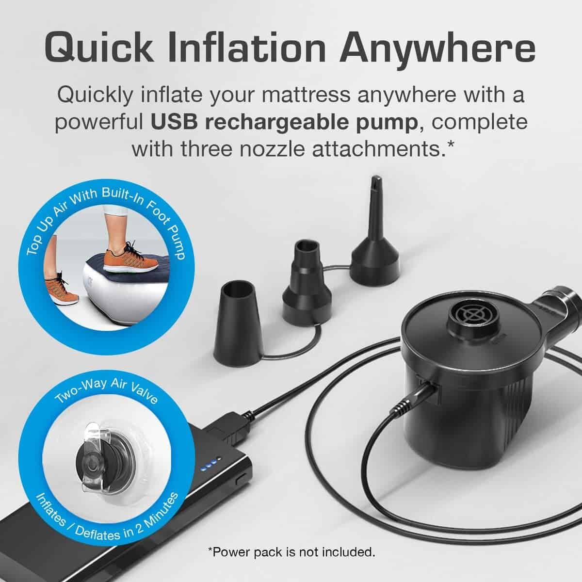 Colchón de aire de lujo para camping Active Era con bomba - Imagen 4