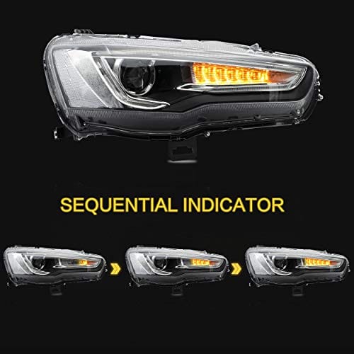 Faros Delanteros VLAND para Mitsubishi Lancer & EVO X - Imagen 3