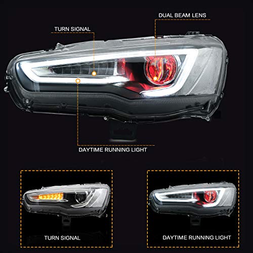 Faros Delanteros VLAND para Mitsubishi Lancer & EVO X - Imagen 4