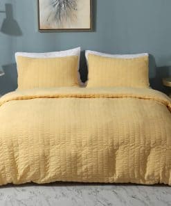 Juego de Funda de Edredón King Amarillo AveLom (104 x 90