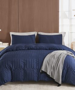 AveLom Funda de Edredón Azul Marino Tamaño King (104 x 90