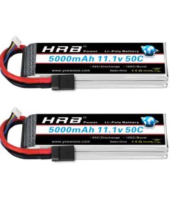 HRB 2PCS 3S 5000mAh Batería Lipo 11.1V 50C 100C con