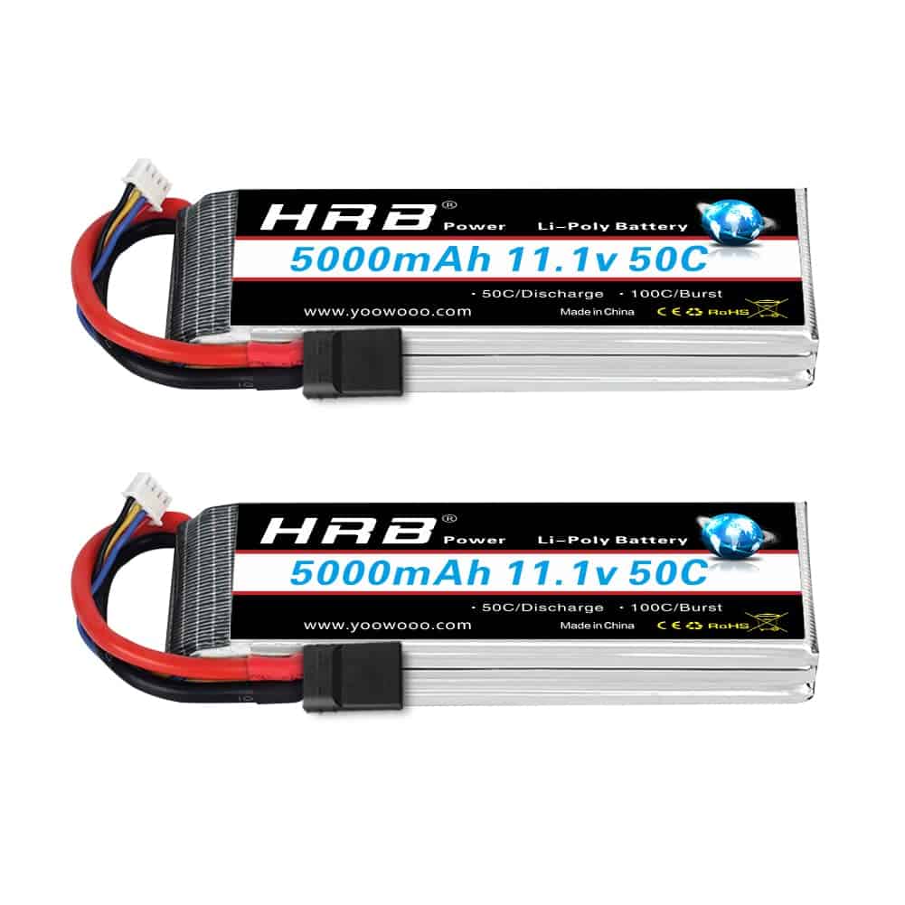HRB 2PCS 3S 5000mAh Batería Lipo 11.1V 50C 100C con
