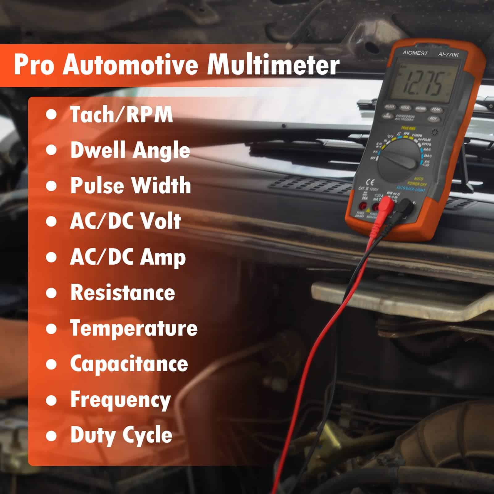 Multímetro Digital Automotriz AIOMEST AI-770K Analizador de - Imagen 3
