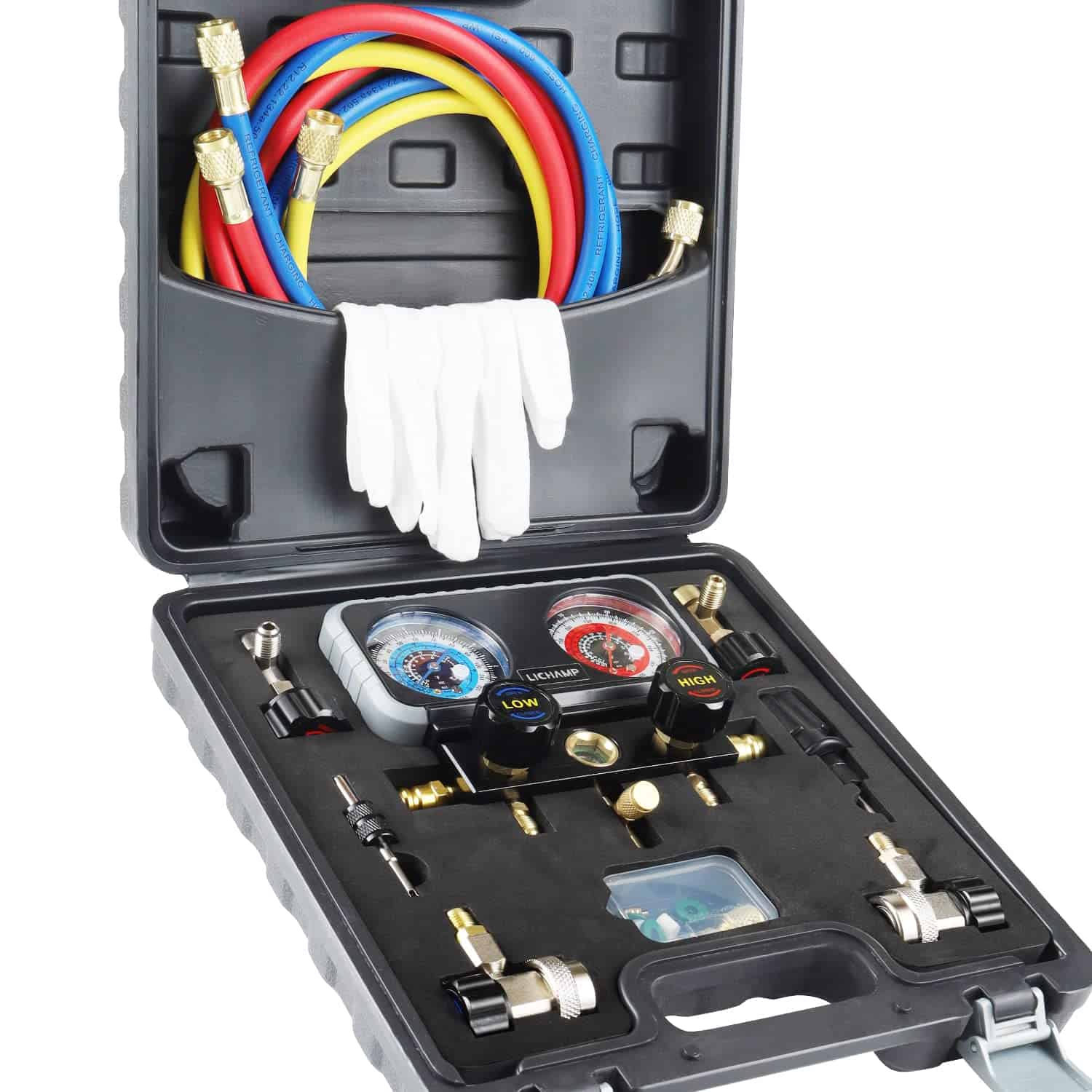 Juego de Manifold de Aire Acondicionado Lichamp, para R134a