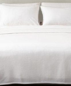 Juego de sábanas de microfelpa para cama King -Blanco invern