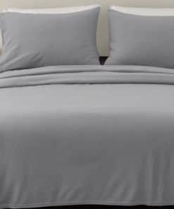 Juego de sábanas gemelas de microfibra 3 piezas en gris