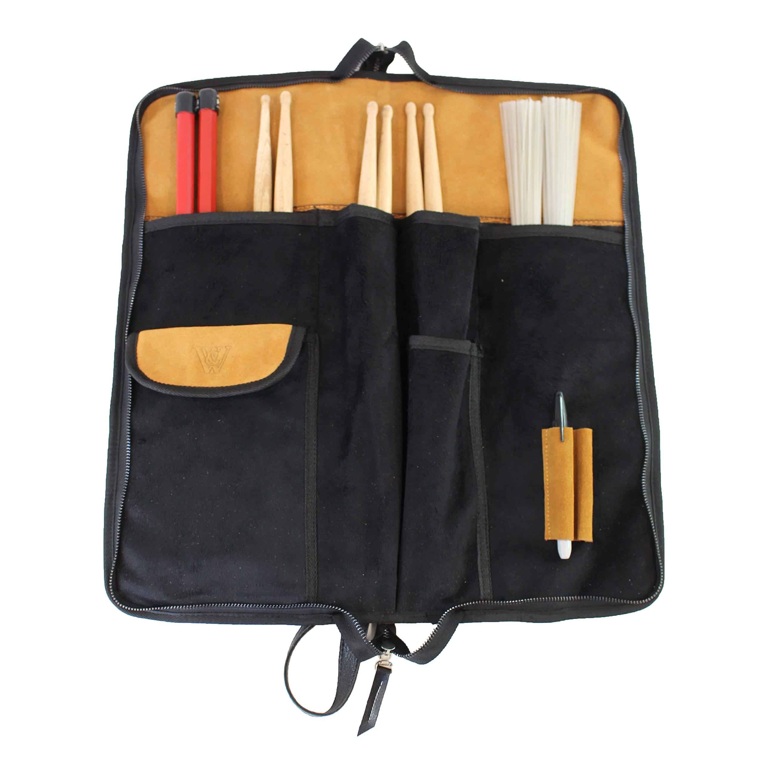 Walker & Williams DPV-3 Bolso de Baquetas Negro con Correas - Imagen 5