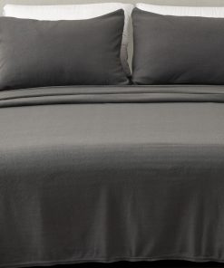 Juego de sábanas de microfelpa King Dark Grey de 4 piezas |
