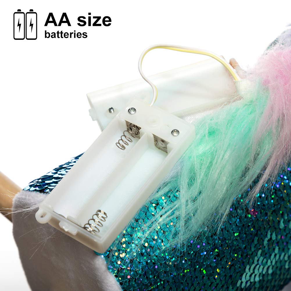 Caballo de Palo Unicornio con Lentejuelas de HollyHOME, - Imagen 6