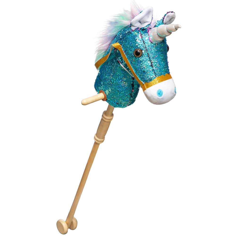 Caballo de Palo Unicornio con Lentejuelas de HollyHOME,