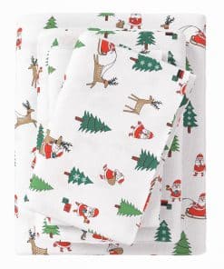 Juego de sábanas de franela Great Bay -Santa