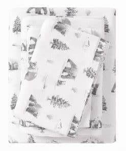 Juego de sábanas de franela Great Bay Home -Osos Polares del