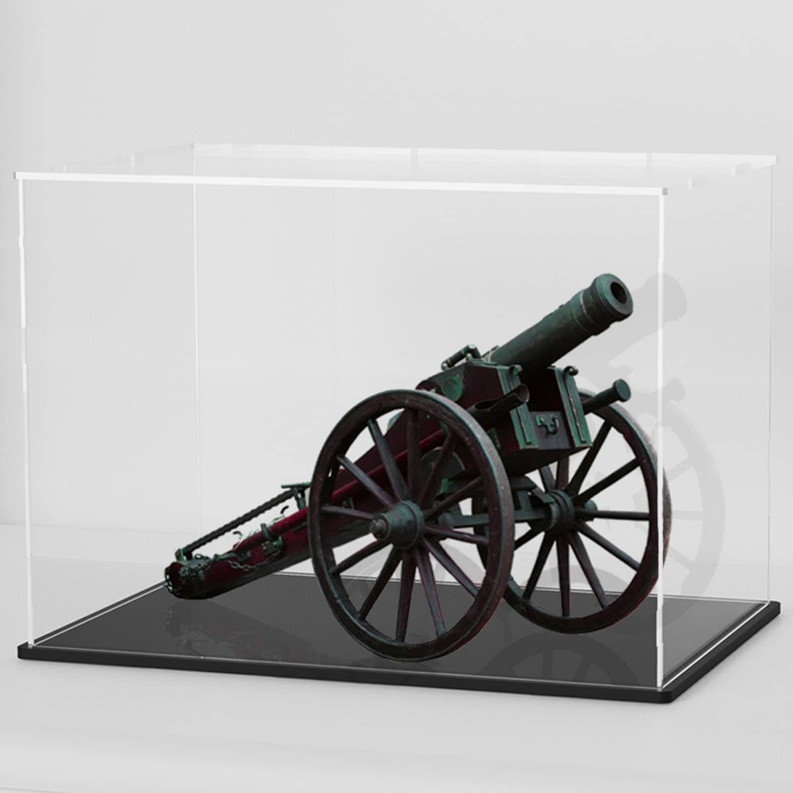 CRMPRO Caja de Exhibición de Acrílico Transparente con Base