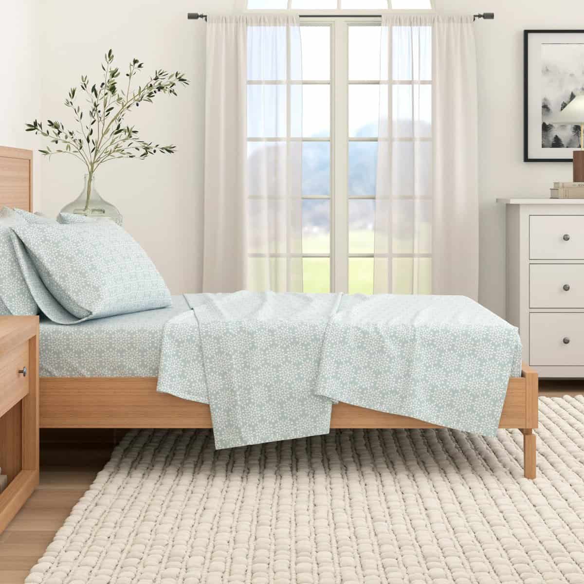 Juego de sábanas de franela Great Bay Home tamaño -Azul mosa - Imagen 7