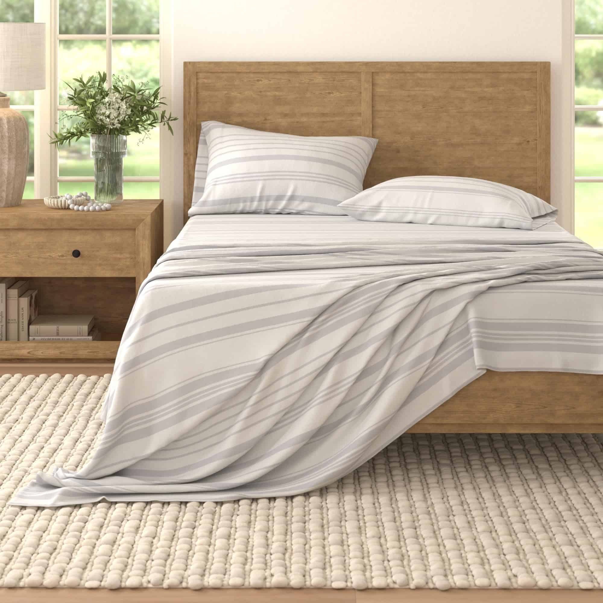 Juego de sábanas de franela pesada tamaño Queen - 100%