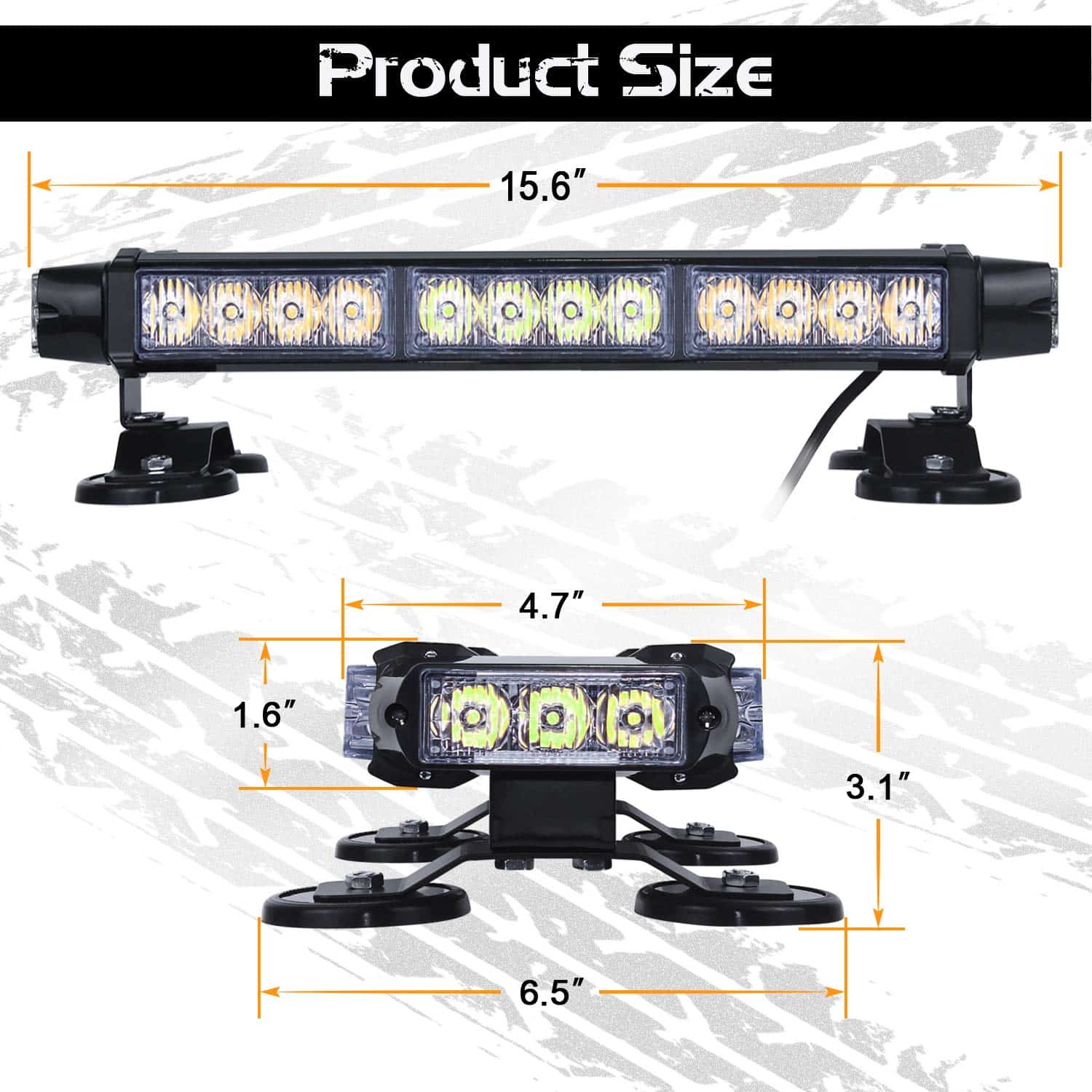 Barra de luz estroboscópica LED LINKITOM - Doble lado 30 - Imagen 4
