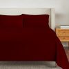 Juego de Sábanas de 4 Piezas de Algodón Premium -Borgoña