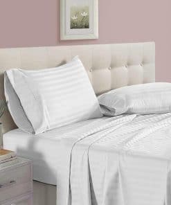 Juego de sábanas premium de 4 piezas de -Blanco